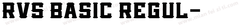 RVS Basic Regul字体转换